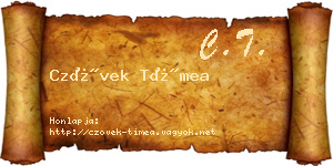 Czövek Tímea névjegykártya